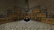 An Enchantment table used to enchant items in Minecraft